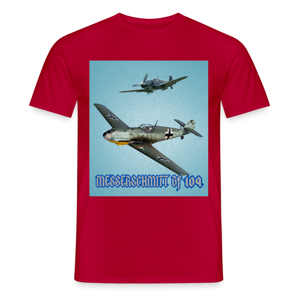T-shirt Messerchmitt Bf 109 - röd