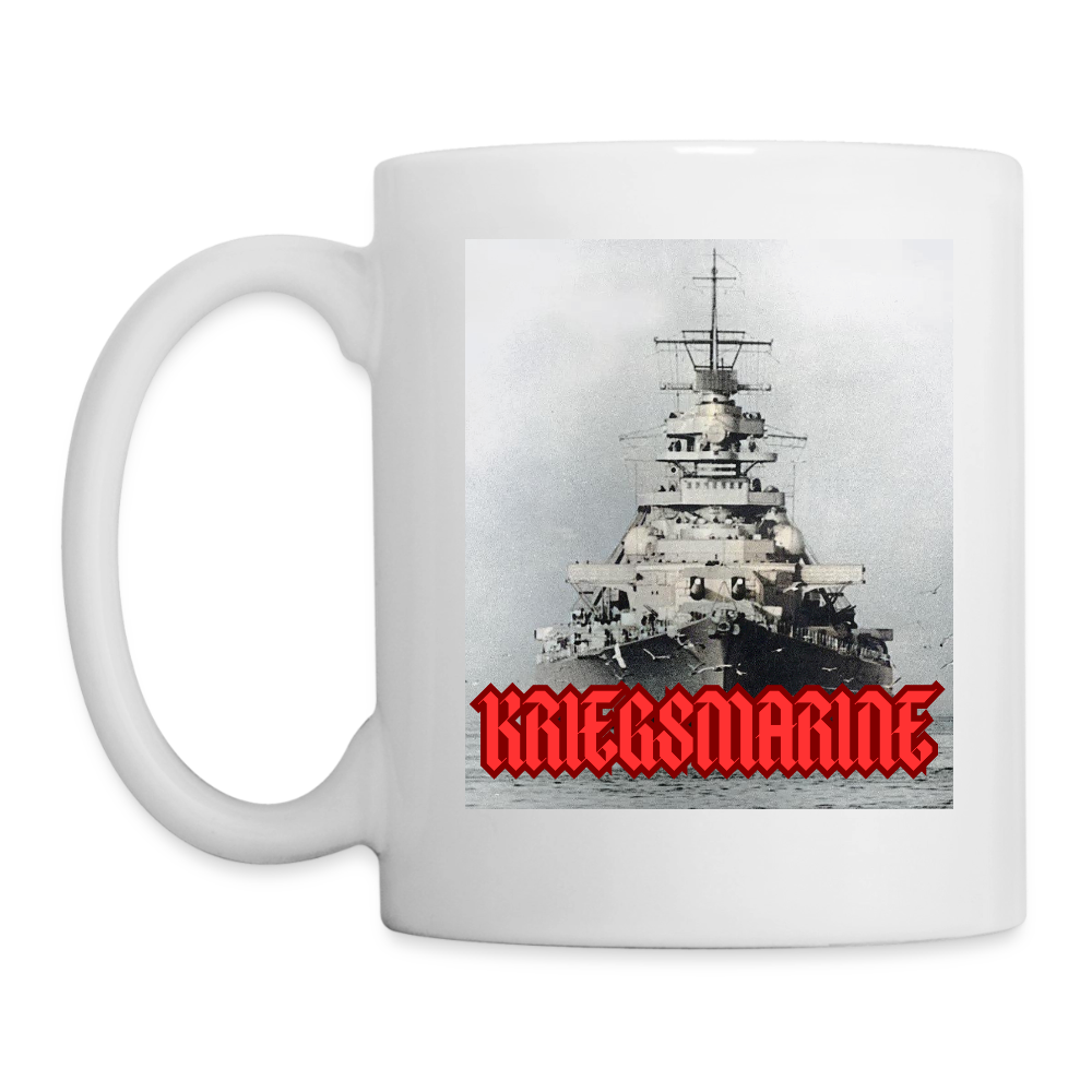 Mugg Kriegsmarine Vit - vit