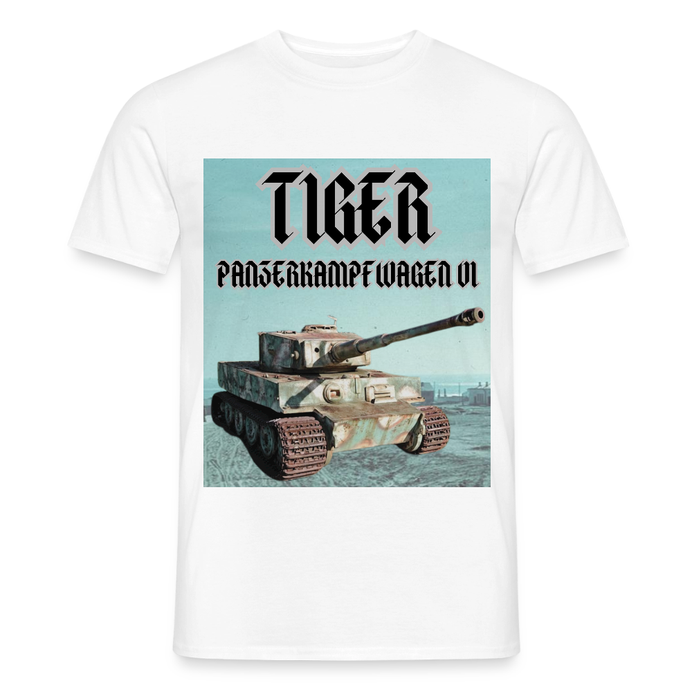 T-shirt Tiger Panzerkampfwagen VI - vit