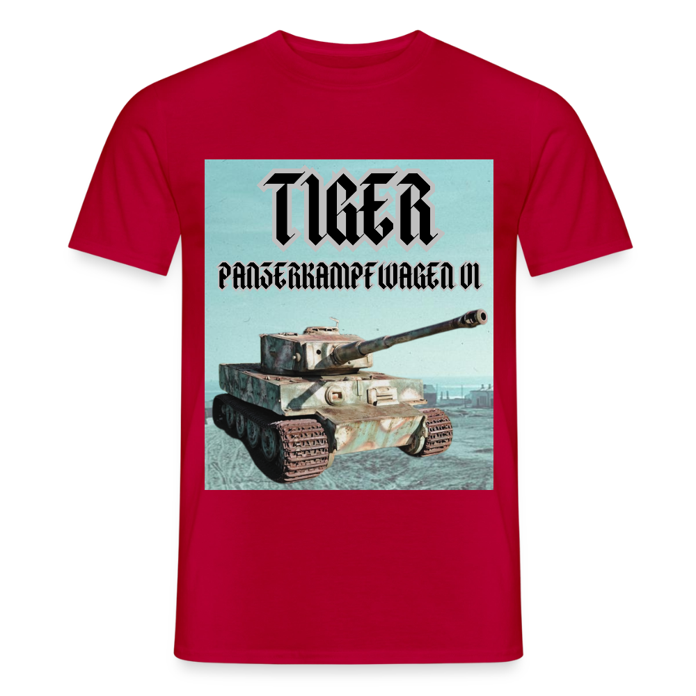 T-shirt Tiger Panzerkampfwagen VI - röd